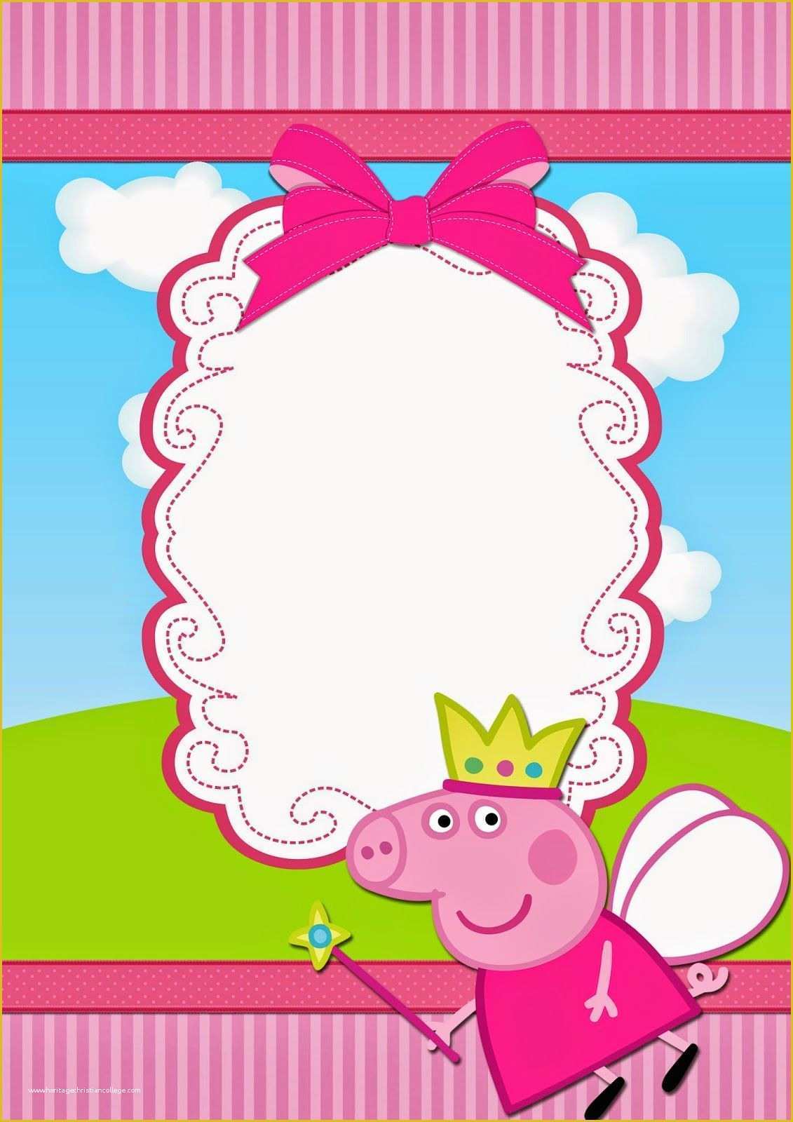 Peppa Pig Birthday Invitation Free Template Of Peppa Pig Fairy Free Printable Invitations