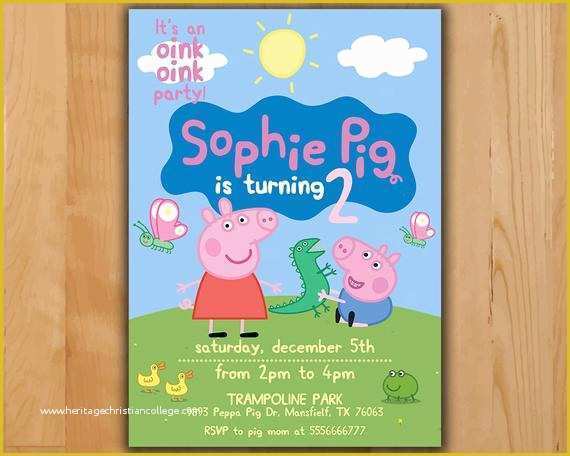 Peppa Pig Birthday Invitation Free Template Of Peppa Pig Invitation Peppa Pig Birthday Invitation Peppa
