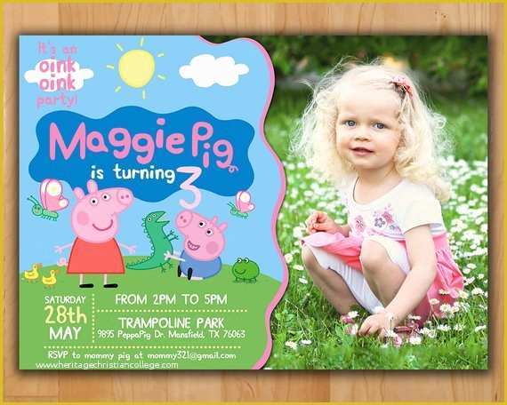 Peppa Pig Birthday Invitation Free Template Of Peppa Pig Invitation Peppa Pig Birthday Invitation Peppa