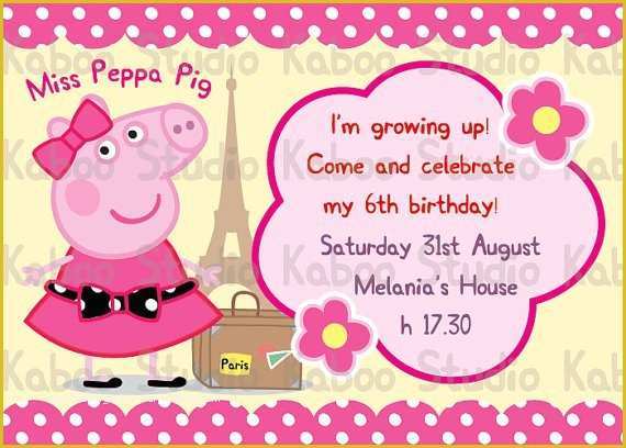 Peppa Pig Birthday Invitation Free Template Of Peppa Pig Invitations Templates