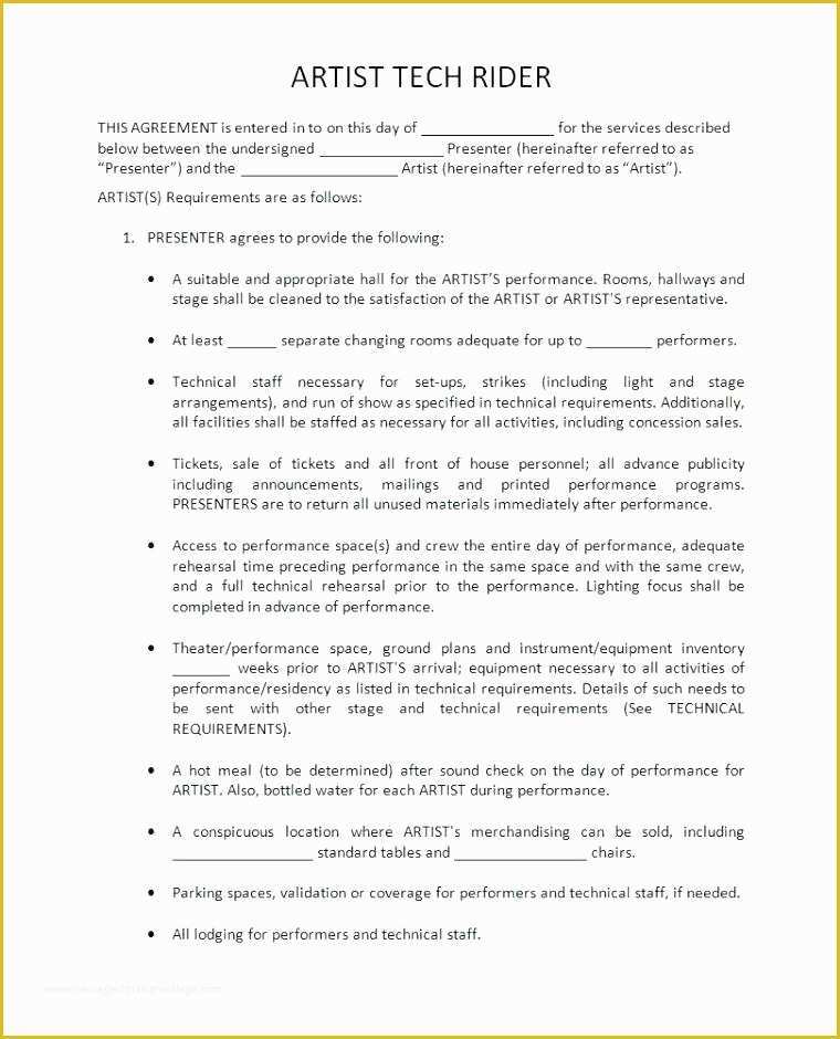 Performance Agreement Template Free Of Entertainment Booking form Template – Gradyjenkins