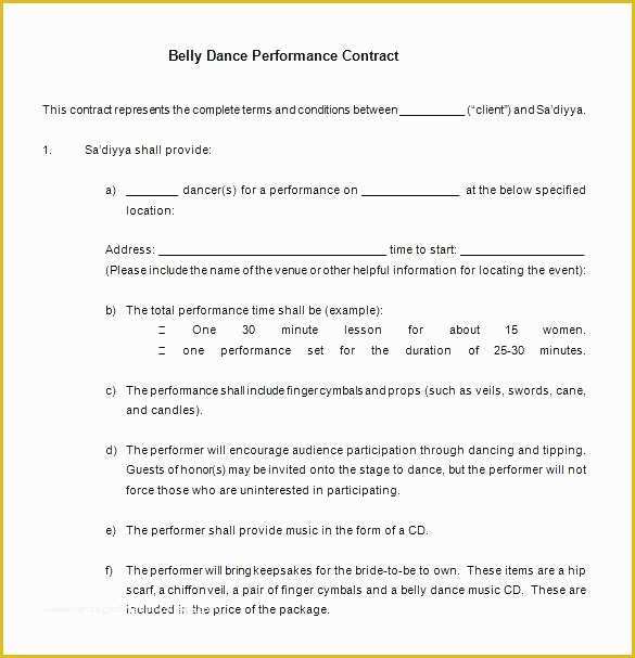 Performance Agreement Template Free Of Performance Agreement Template Free Mincirmethode