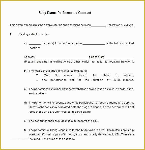 Performance Agreement Template Free Of Performance Agreement Template Free Mincirmethode