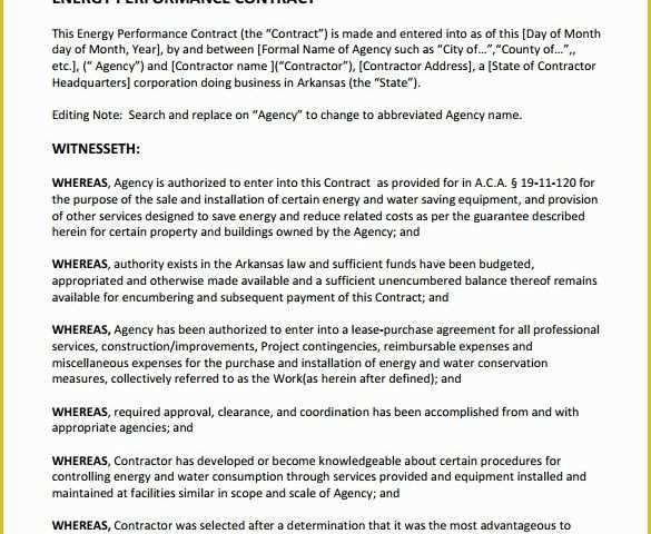 Performance Agreement Template Free Of Performance Contract Template 14 Download Free