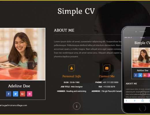 Personal Academic Website Templates Free Of E Page A Personal Portfolios Flat Bootstrap Responsive