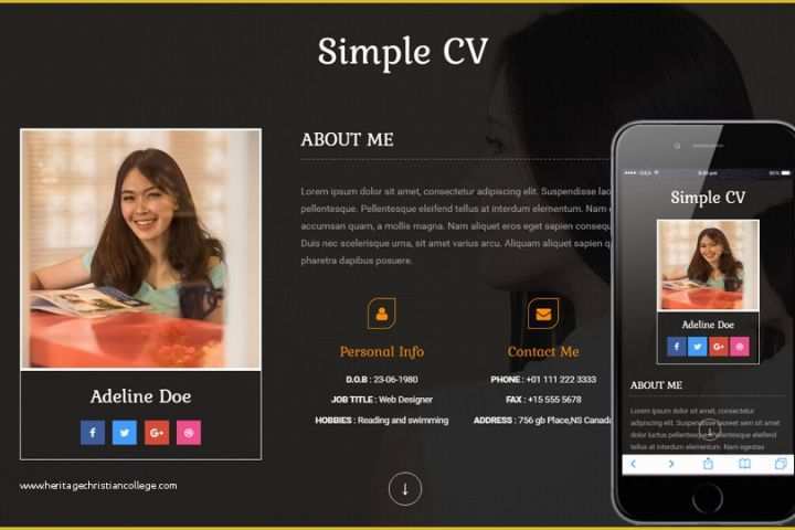 Personal Academic Website Templates Free Of E Page A Personal Portfolios Flat Bootstrap Responsive