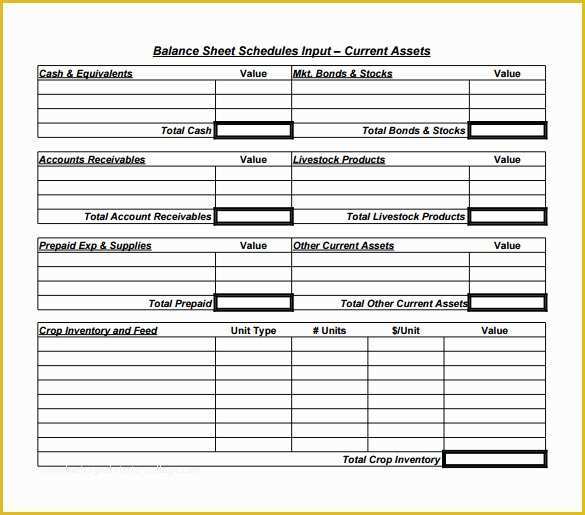 Personal Balance Sheet Template Excel Free Download Of 18 Sample Balance Sheets