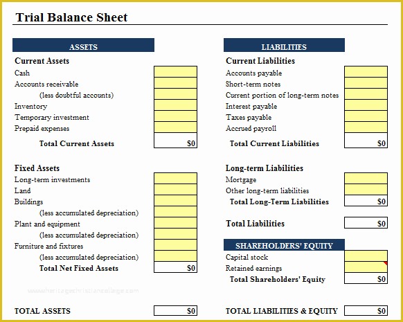 Personal Balance Sheet Template Excel Free Download Of 9 Balance Sheet formats In Excel Excel Templates