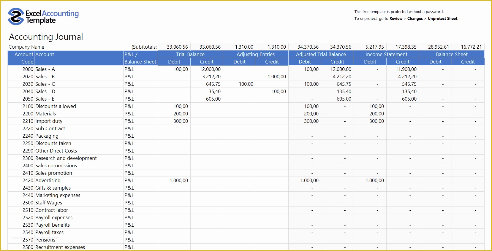 48 Personal Balance Sheet Template Excel Free Download