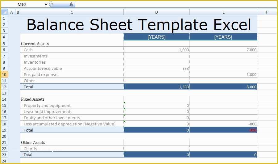 Personal Balance Sheet Template Excel Free Download Of Balance Sheet Template Excel Free