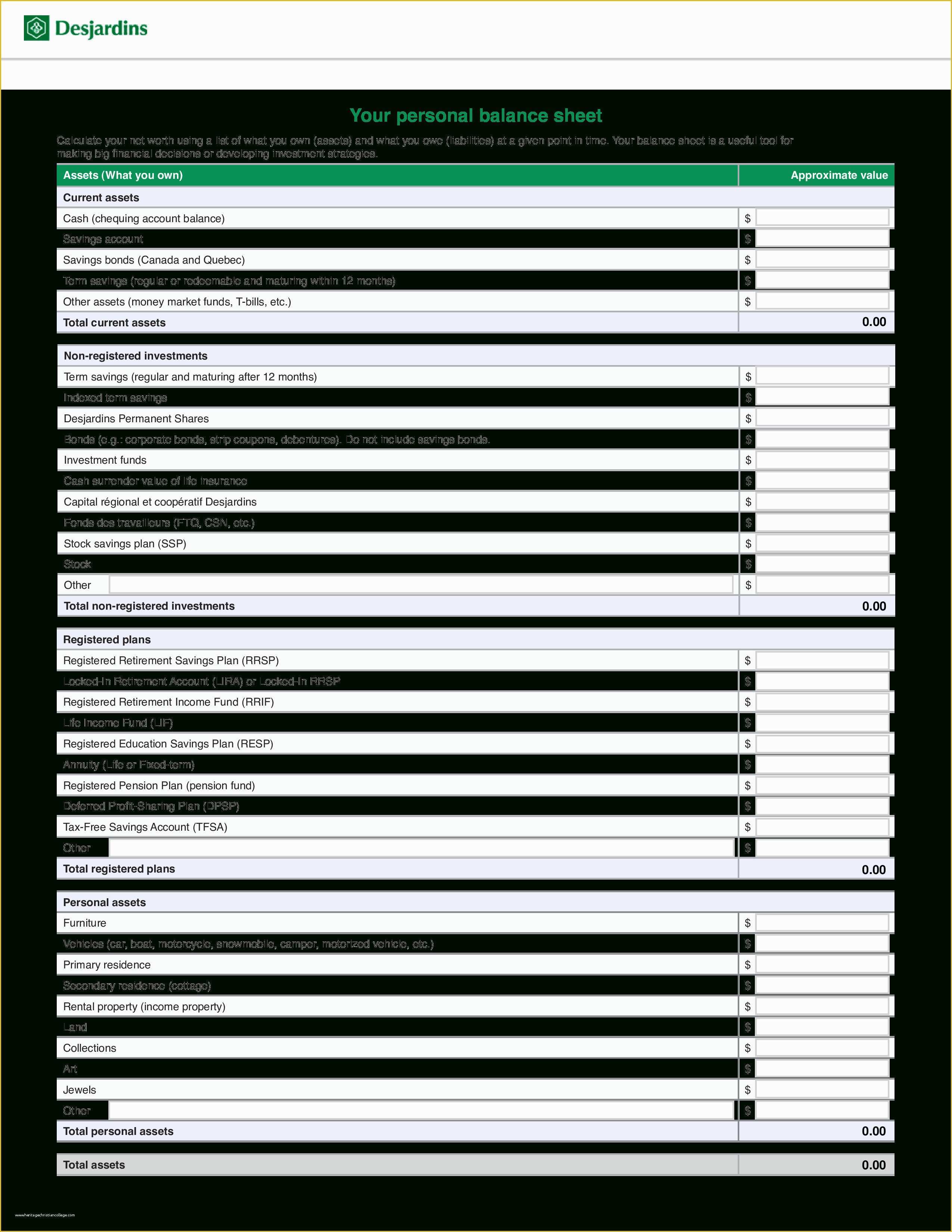 Personal Balance Sheet Template Excel Free Download Of Personal Balance Sheet Template Excel Free