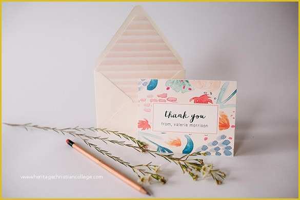 Personal Cards Templates Free Of 30 Personalized Thank You Cards Free Printable Psd Eps