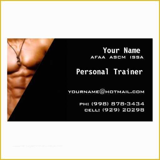 Personal Cards Templates Free Of Line Fitness Trainer Business Cards