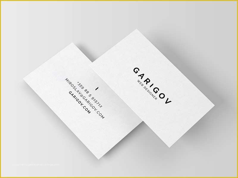 Personal Cards Templates Free Of Personal Business Card Design by Garigov Dribbble