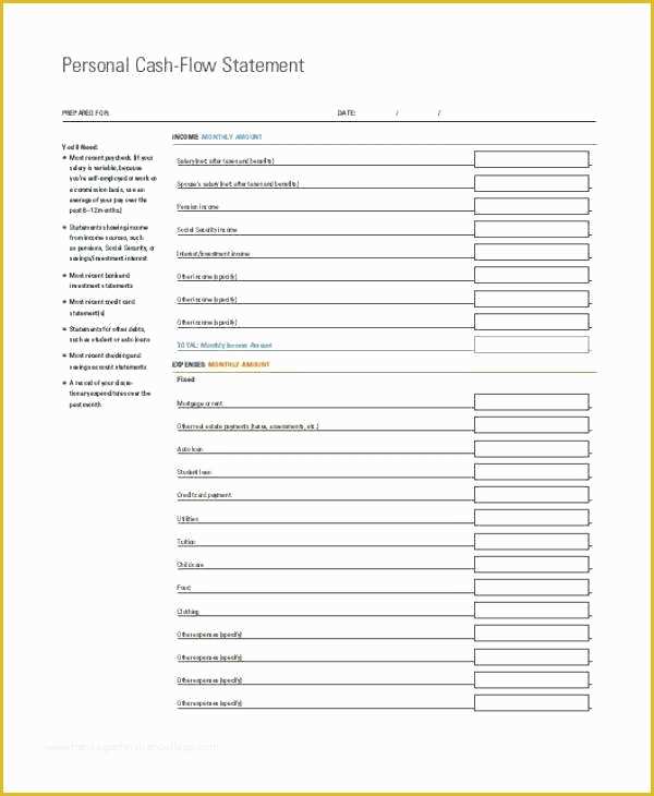 Personal Cash Flow Spreadsheet Template Free Of Cash Flow Worksheet Template Cash Flow Statement Templates