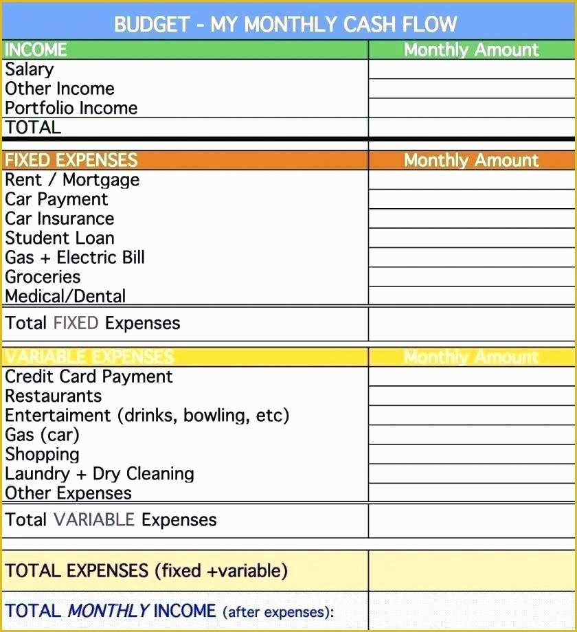 Personal Cash Flow Spreadsheet Template Free Of Personal Cash Flow Statement Template Excel Free Natural