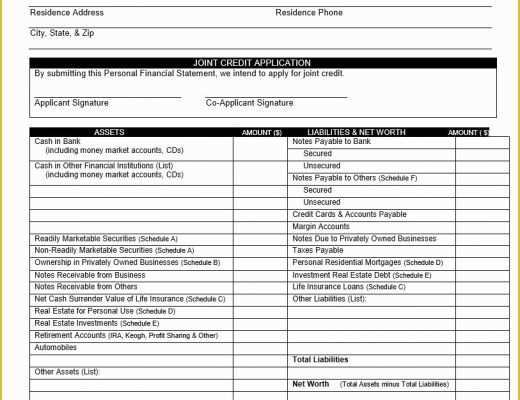 Personal Income Statement Template Free Of 40 Personal Financial Statement Templates &amp; forms