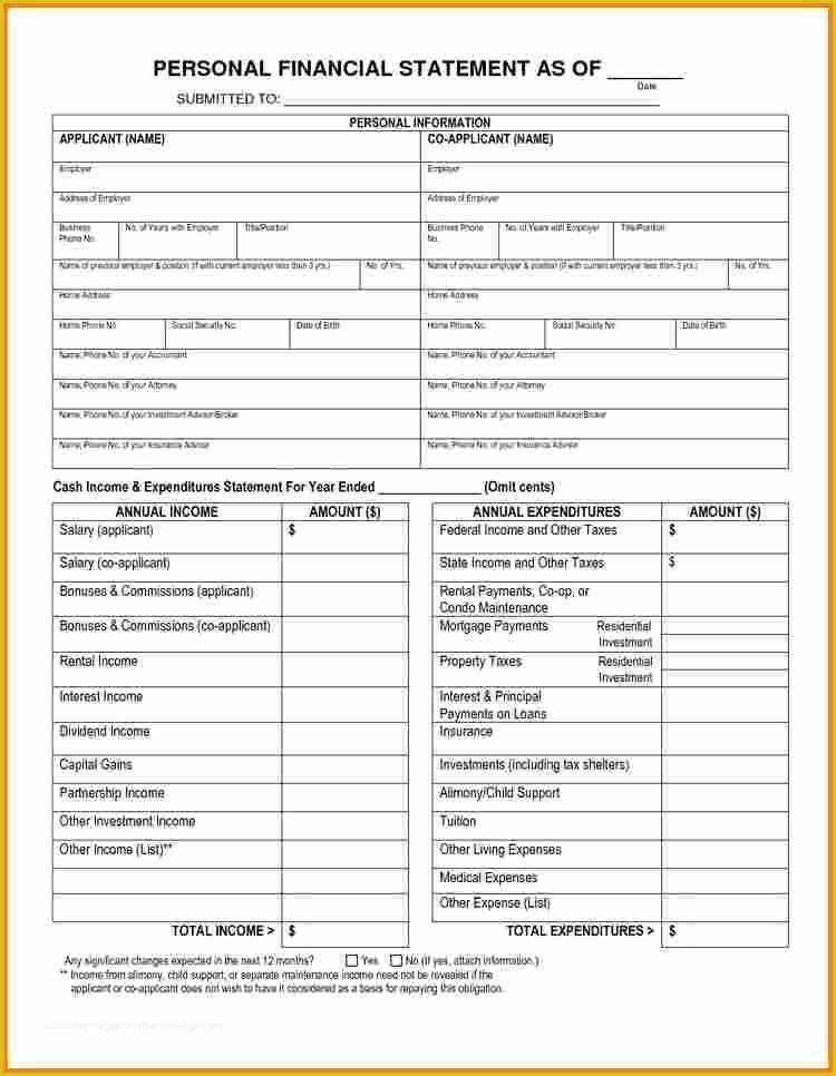 Personal Income Statement Template Free Of 5 Personal In E Statement Template