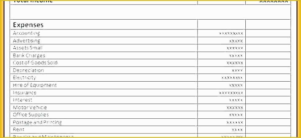 Personal Income Statement Template Free Of Examples Profit and Loss Statements Free Simple