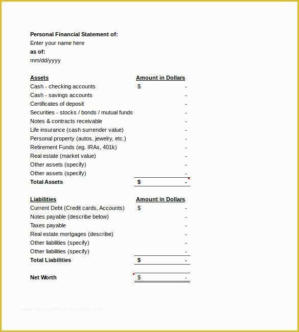 Personal Income Statement Template Free Of In E Statement Template 23 Free Word Excel Pdf