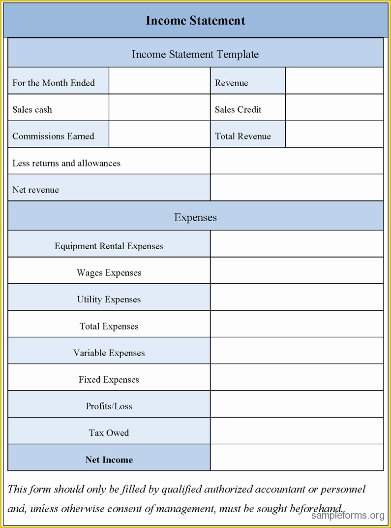 Personal Income Statement Template Free Of What is the In E Statement and Examples