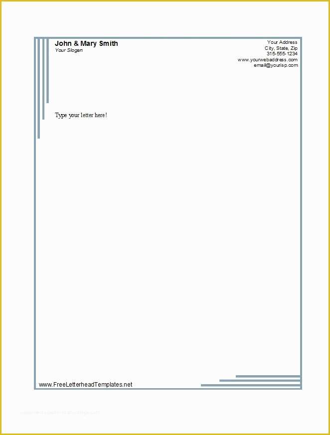 Personal Letterhead Templates Free Download Of 45 Free Letterhead Templates & Examples Pany