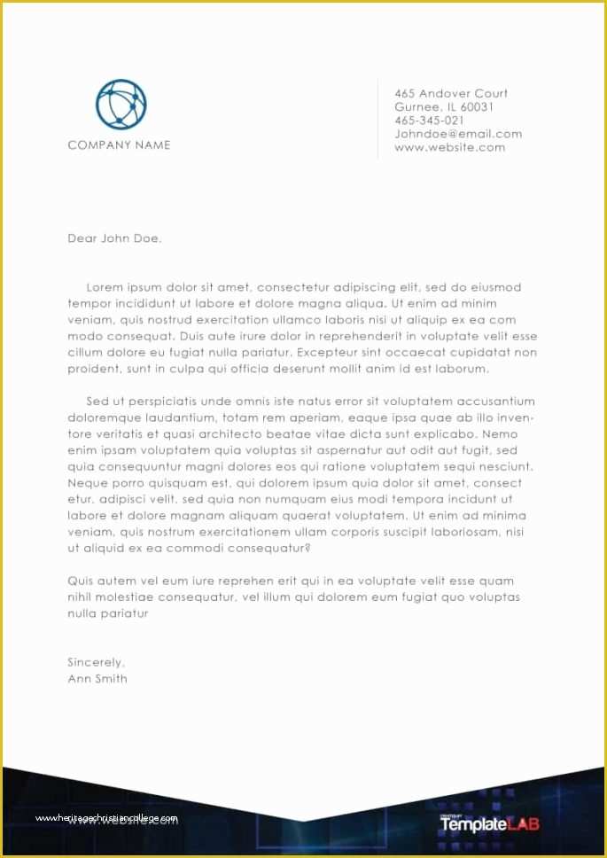 Personal Letterhead Templates Free Download Of Business Letterhead format