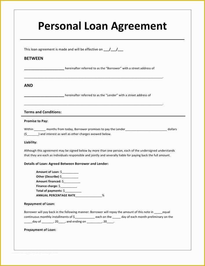 Personal Loan Agreement Template Free Download Of Download Free Personal Loan Agreement In Word for Free