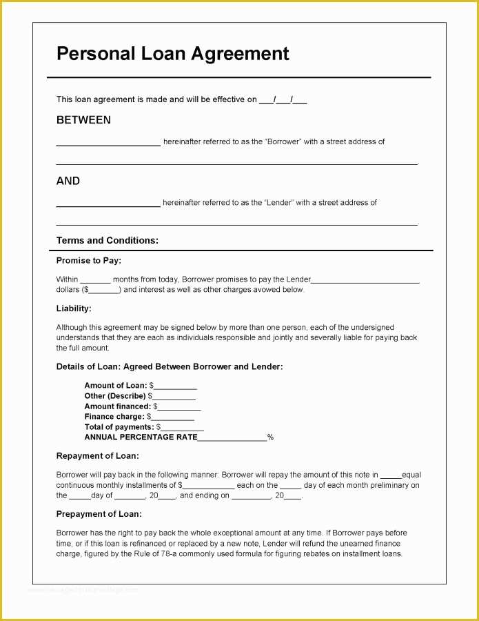 Personal Loan Agreement Template Free Download Of Download Personal Loan Agreement Template Pdf