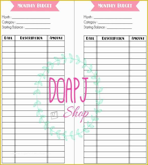 Personal Planner Template Free Of 10 Personal Bud Templates – Free Sample Example