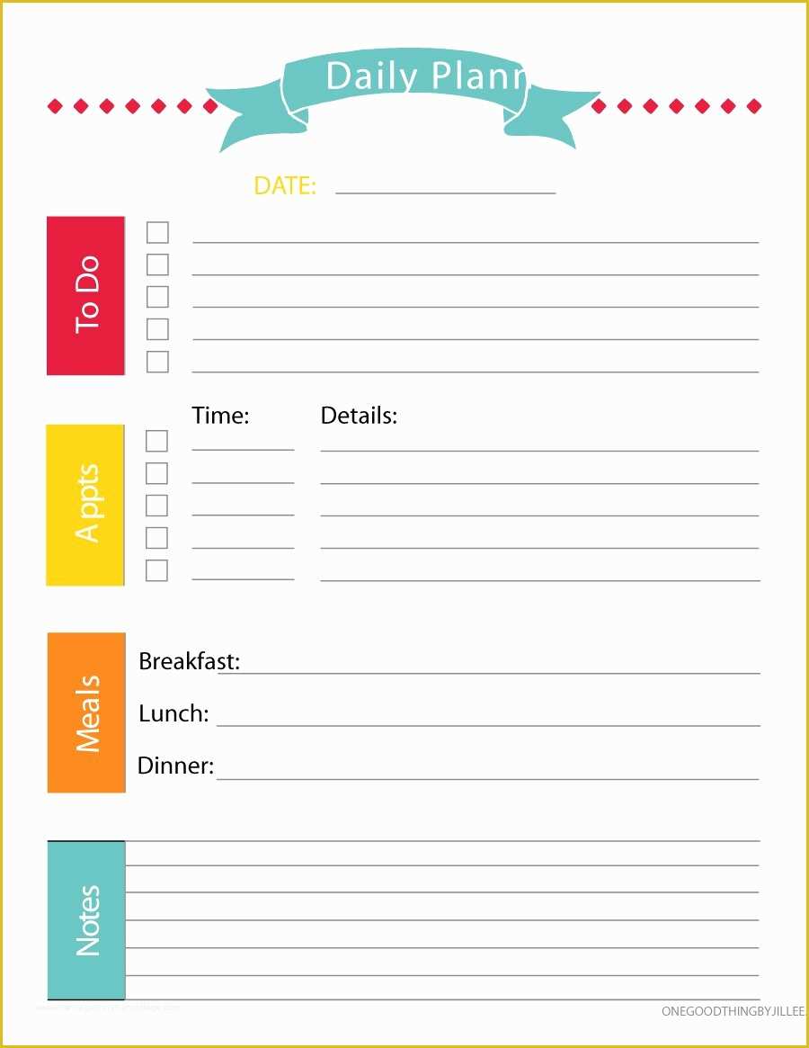 Personal Planner Template Free Of 40 Printable Daily Planner Templates Free Template Lab