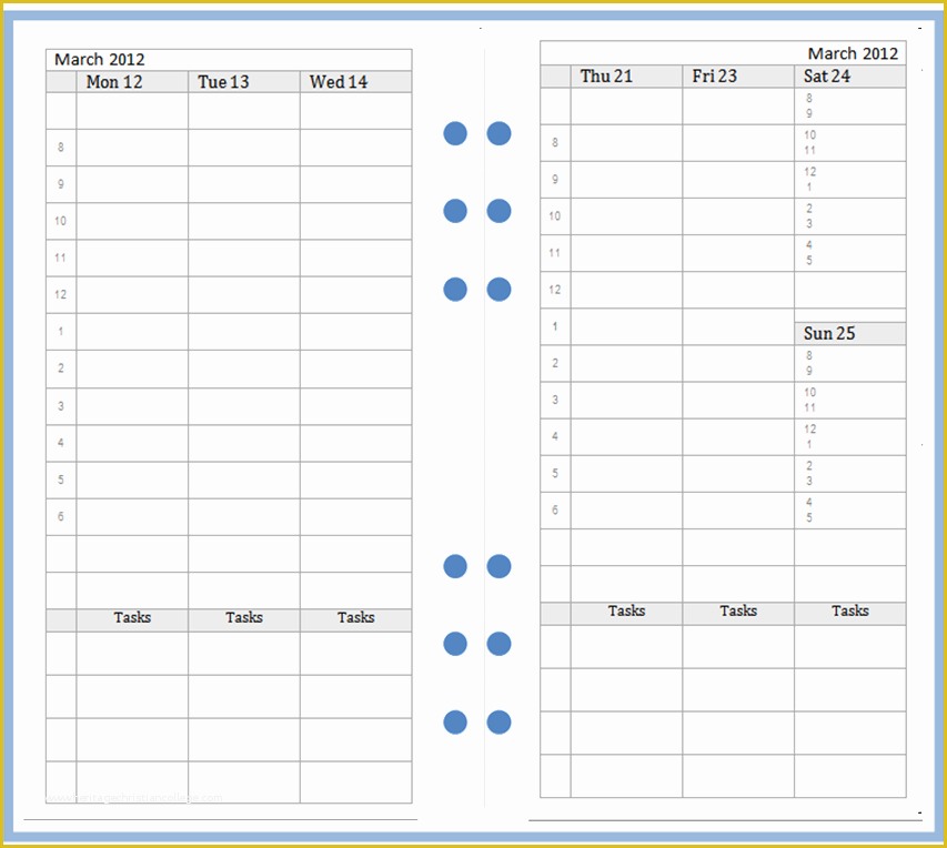 Personal Planner Template Free Of 6 Best Of Filofax Personal Size Printables