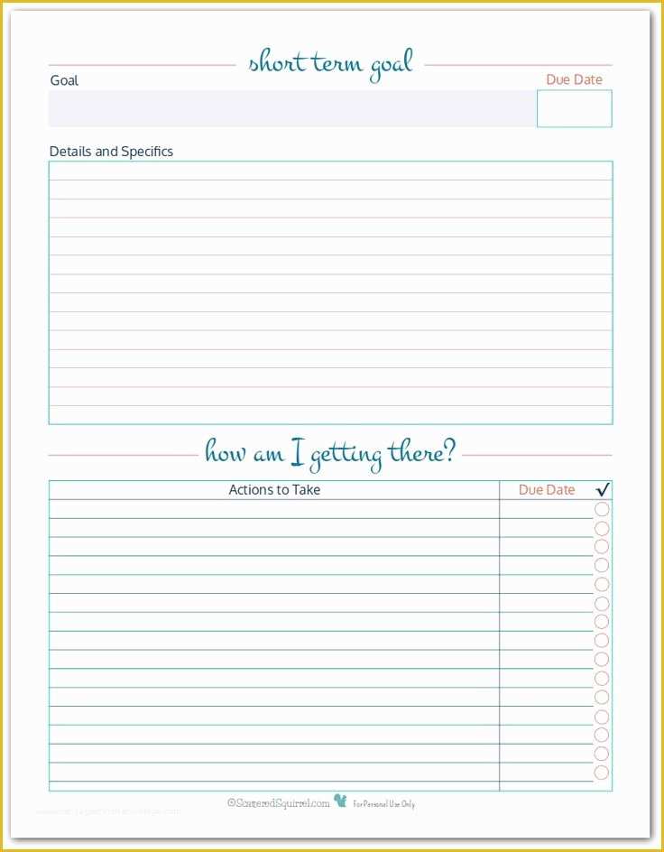 Personal Planner Template Free Of Best 25 Goal Setting Template Ideas On Pinterest