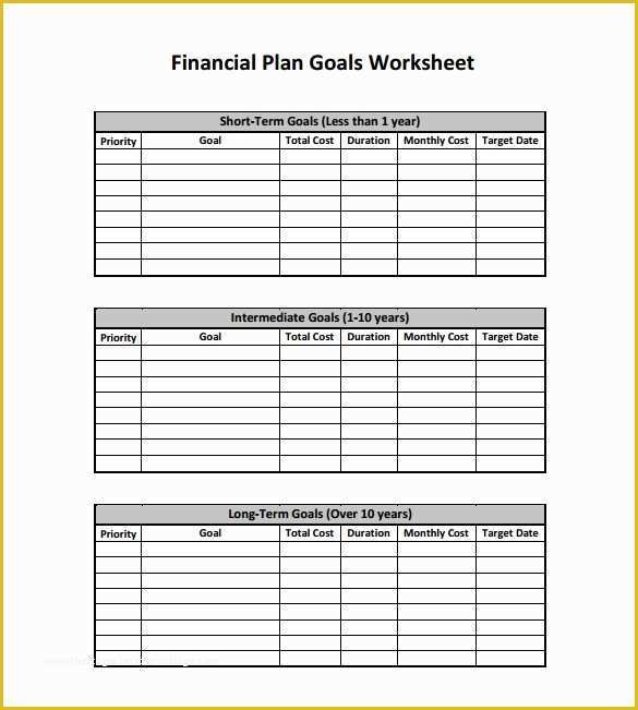 Personal Planner Template Free Of Financial Plan Templates 11 Word Excel Pdf Documents