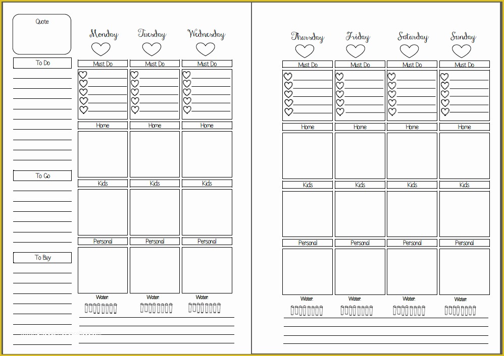Personal Planner Template Free Of Mswenduhh Planning & Printable Week Two Pages