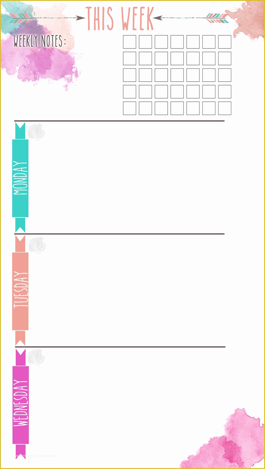 Personal Planner Template Free Of New Insert Alert Colorful Arrows Wo2p the Stitch Maker