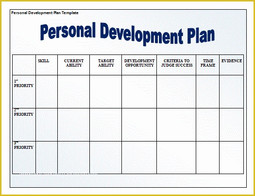 Personal Planner Template Free Of Personal Development Plan Template