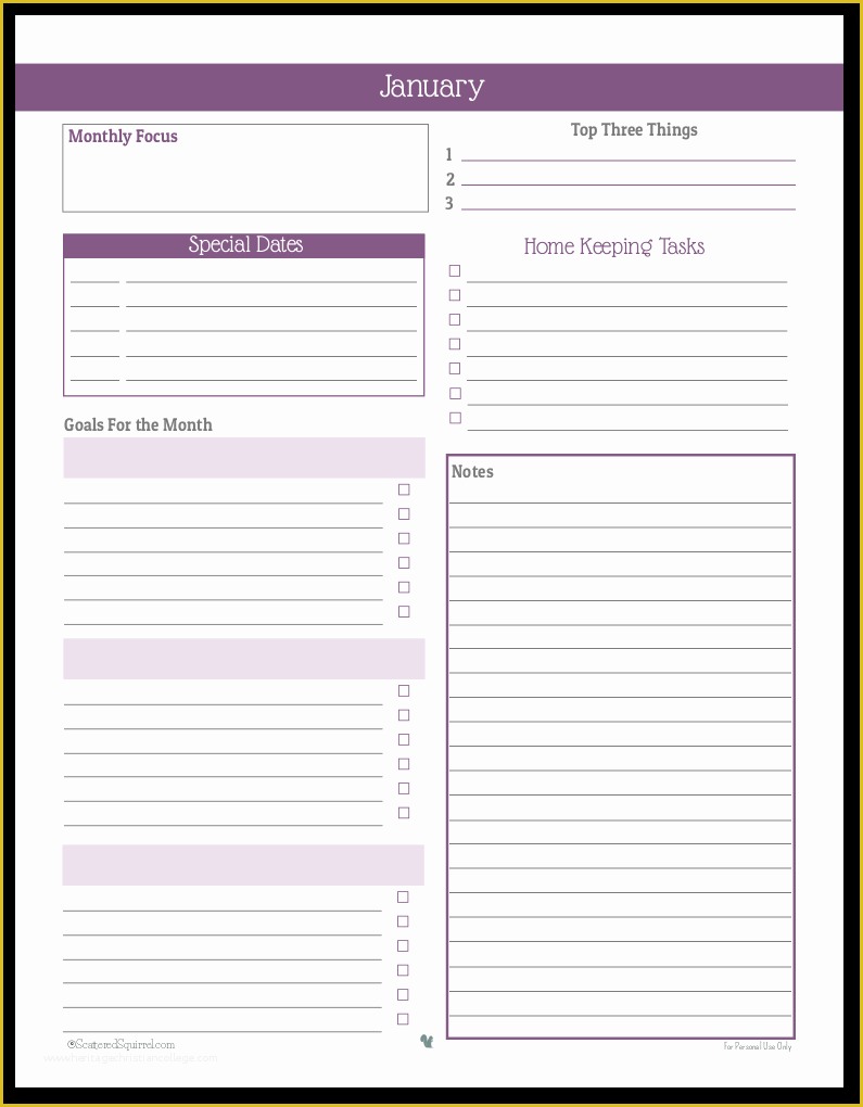 Personal Planner Template Free Of Personal Planner Free Printables