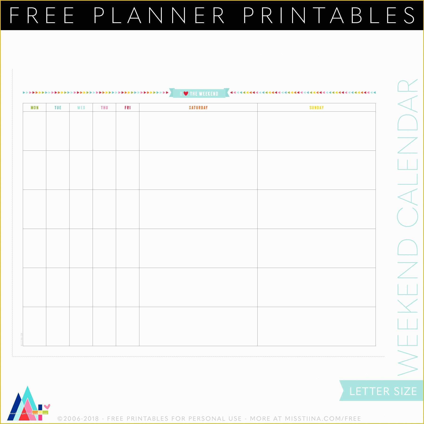 Personal Planner Template Free Of Printables
