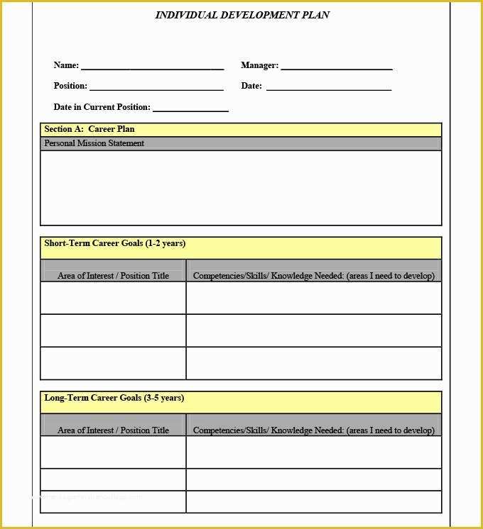 Personal Planner Template Free Of Sample Personal Development Plan Template 10 Free