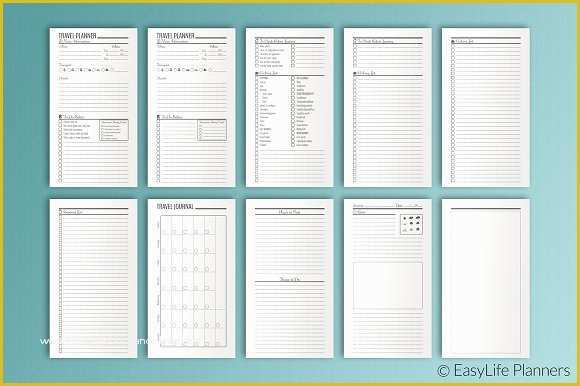 Personal Planner Template Free Of Travel Planner Personal Size Kit Stationery Templates On
