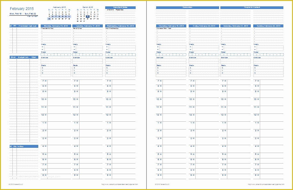 Personal Planner Template Free Of Ultimate Personal Planner Template for Excel