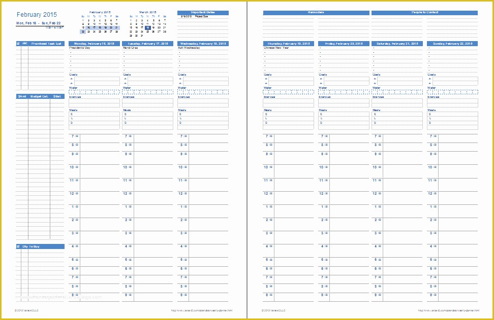 Personal Planner Template Free Of Ultimate Personal Planner Template for Excel