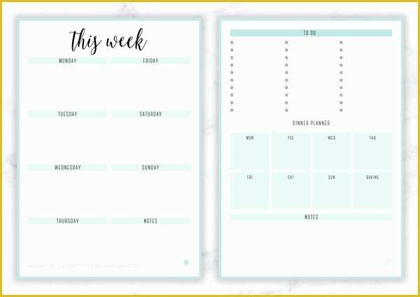Personal Planner Template Free Of Weekly Planner Templates Free