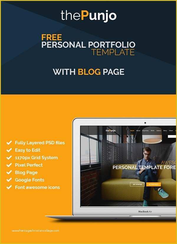 Personal Portfolio Template Free Download Of 30 Free Portfolio Psd Template Designs