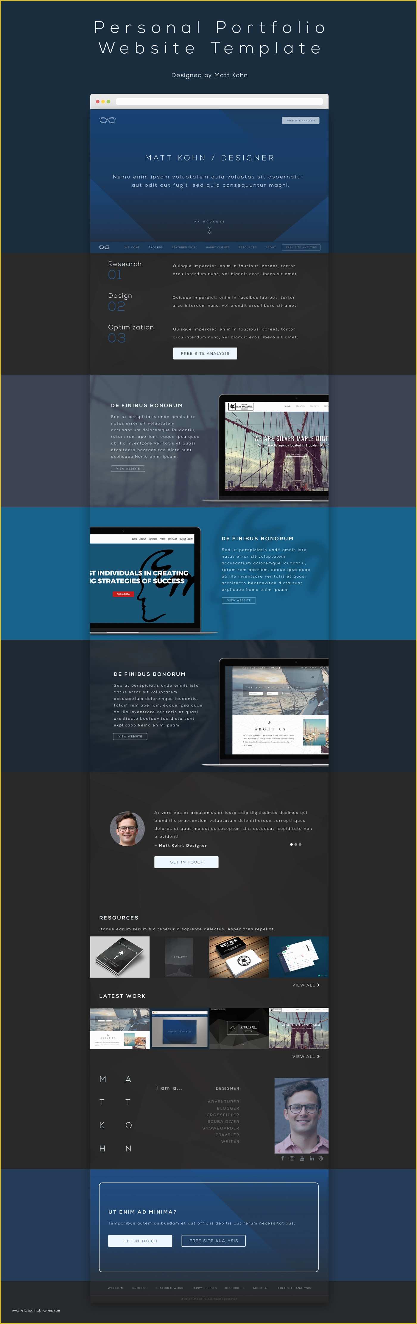 Personal Portfolio Template Free Download Of [free Psd] Personal Portfolio Website Template