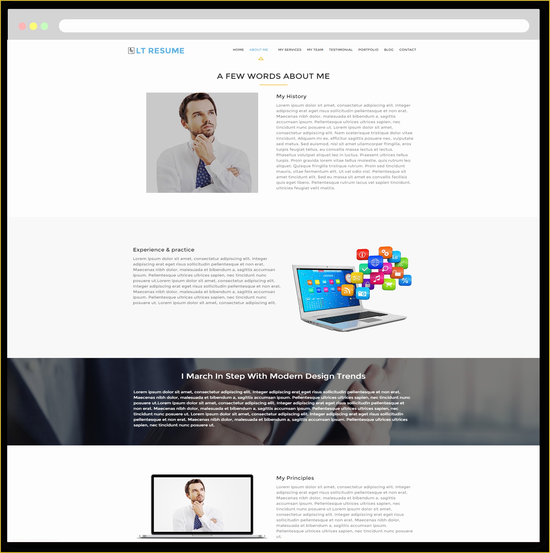 Personal Portfolio Template Free Download Of Me Responsive Personal Resume Lt Free Cv Wordpress theme