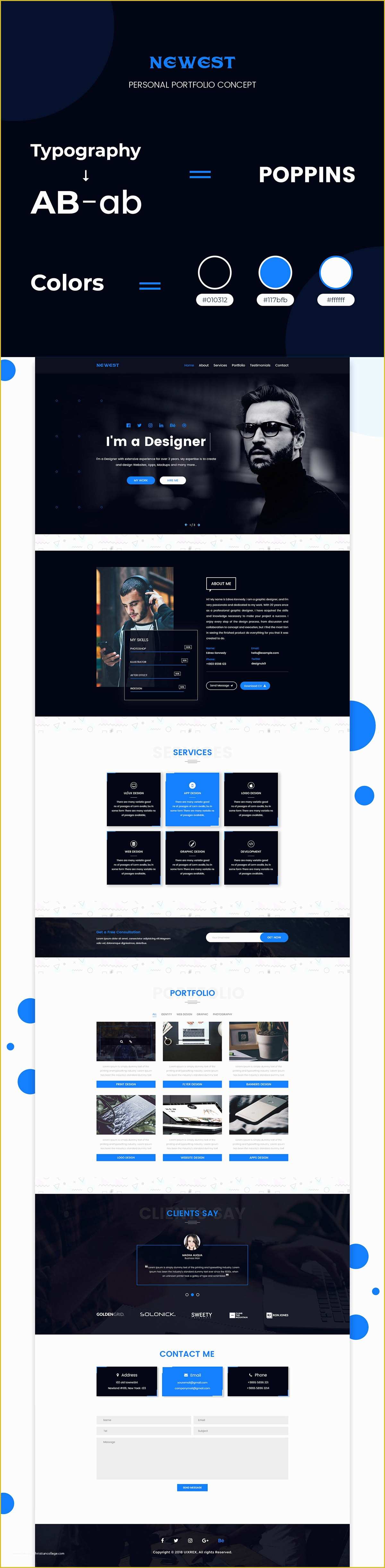 Personal Portfolio Template Free Download Of Personal Portfolio Template Design Free Download On