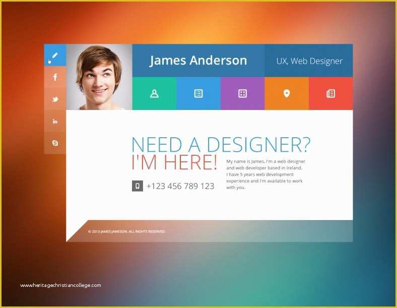 Personal Portfolio Template Free Of 28 Best Vcard Wordpress Templates & themes