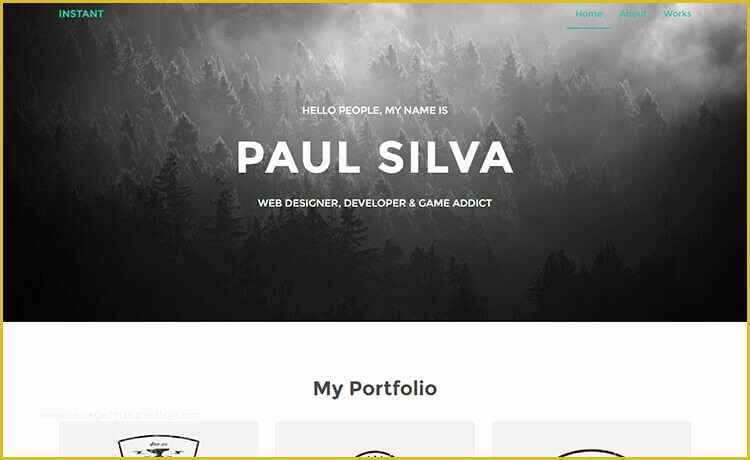 Personal Portfolio Template Free Of 41 High Quality Free Responsive Personal Portfolio Cv